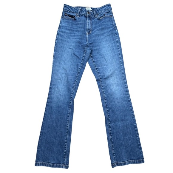 L.L.Bean True Shape High Rise Bootcut Jeans Medium Wash Womens 8 - Picture 2 of 13